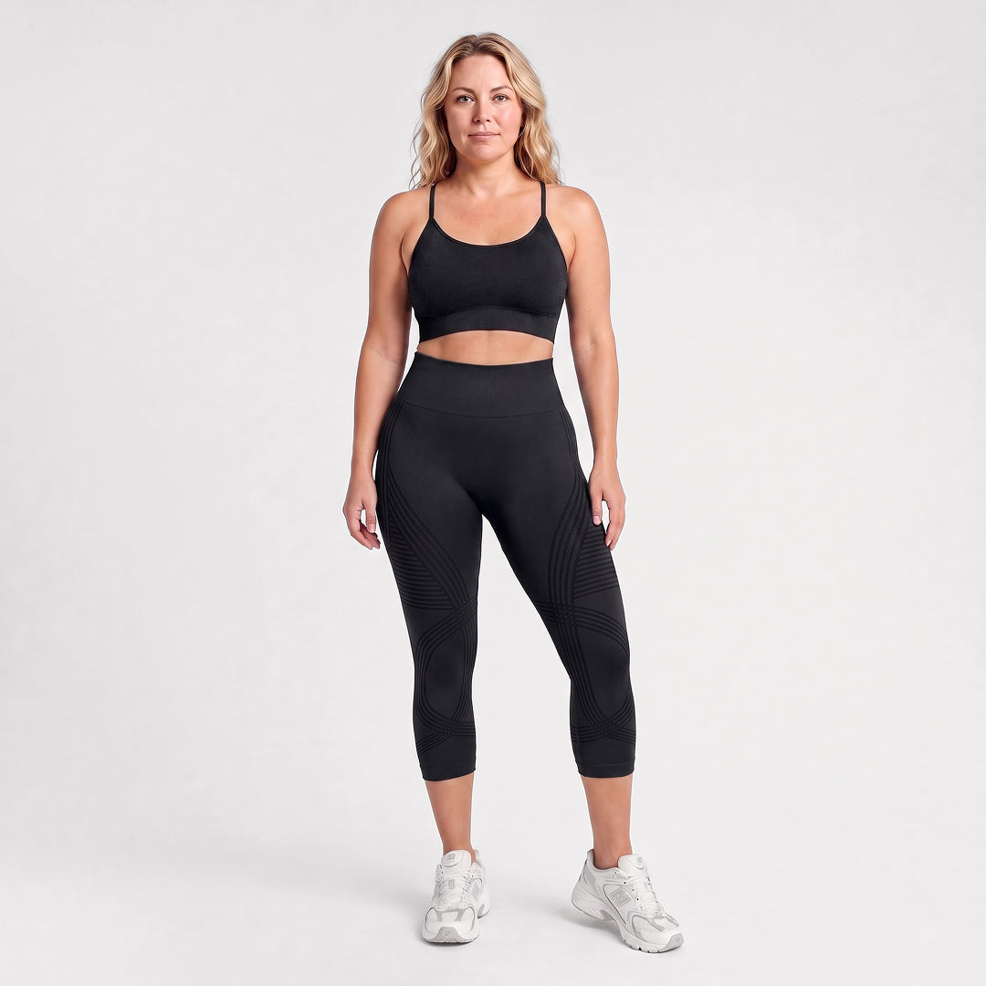 Quinn's™ Ribbed Squat-Proof Capri Leggings