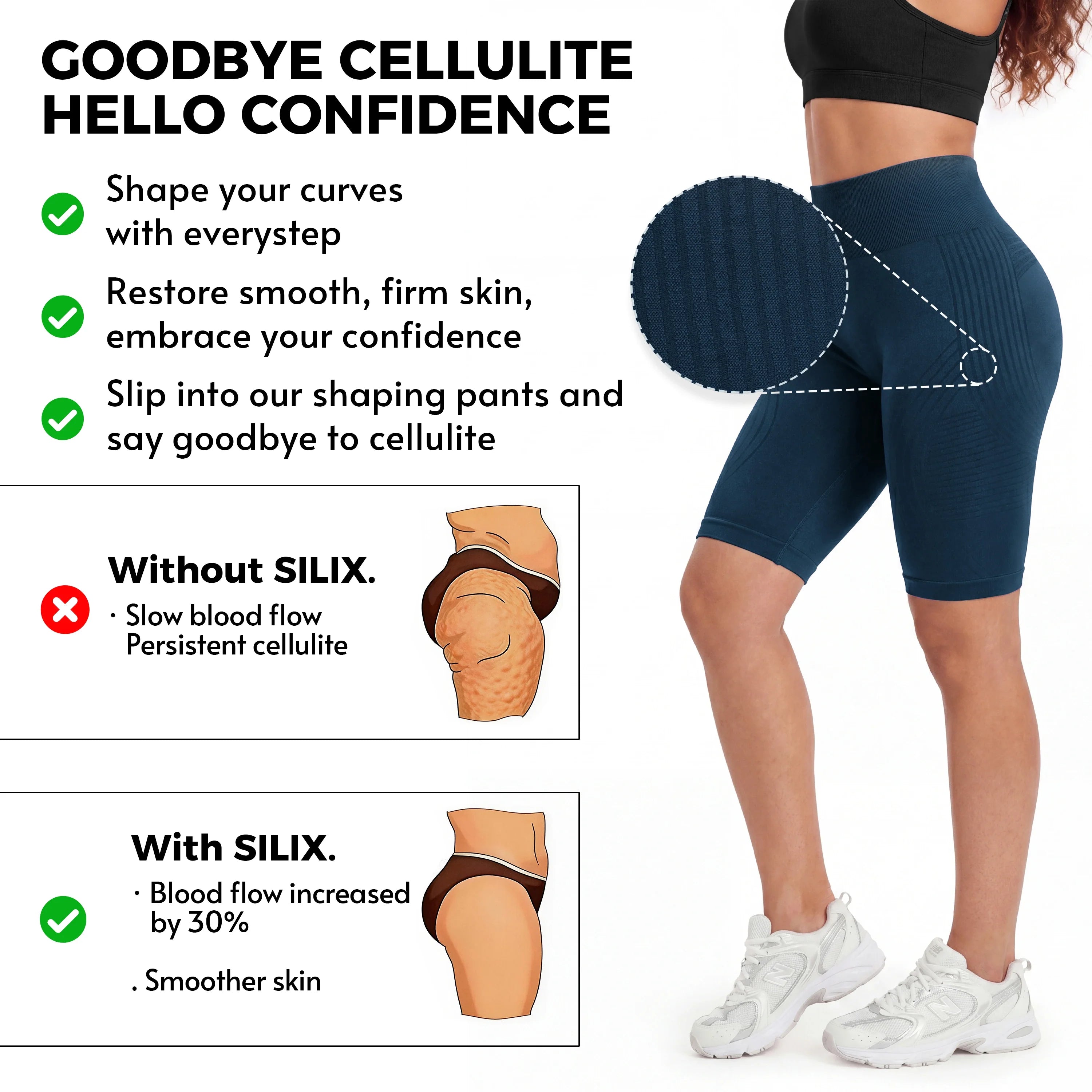 3D Anti-Cellulite Short Leggings