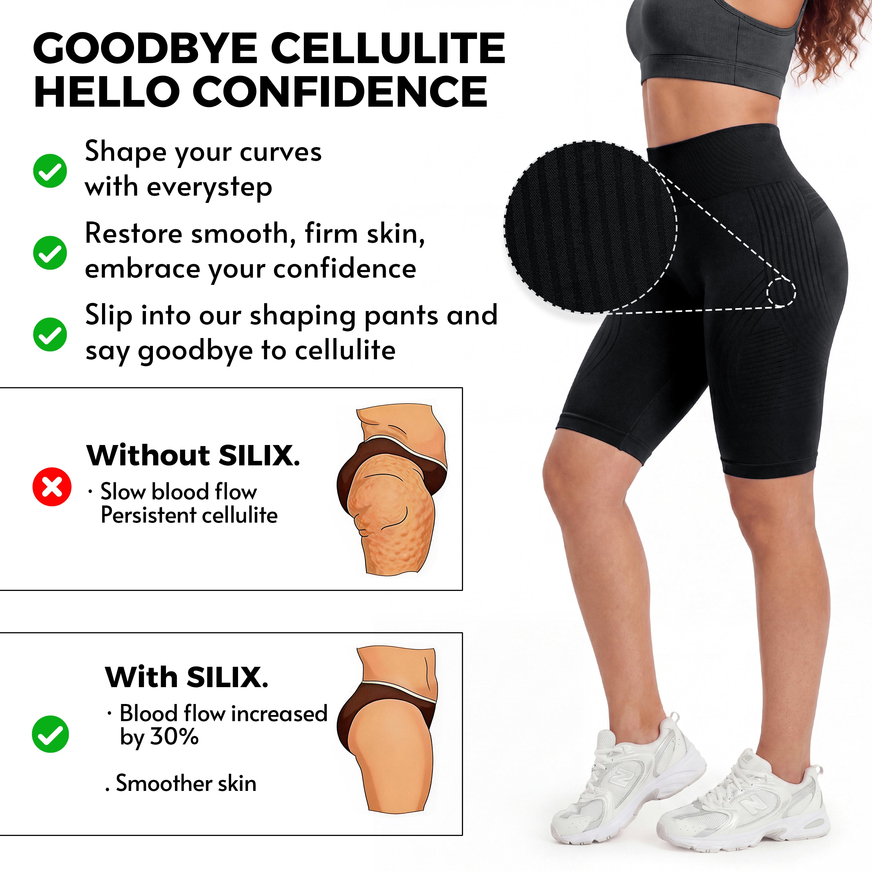 3D Anti-Cellulite Short Leggings