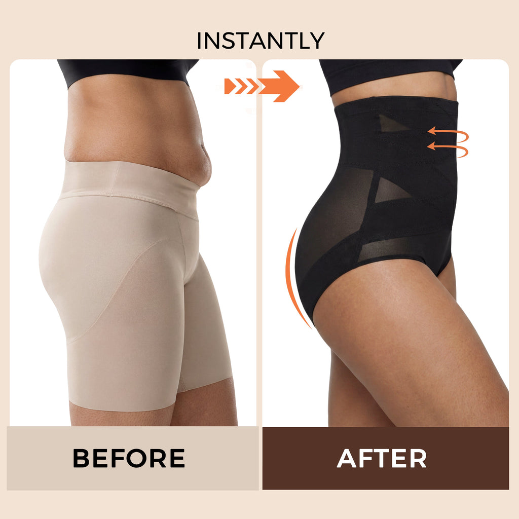 Quinn's™ 3D Sculpt™ High-Waist Tummy Control Shaper – 360° Compression & Booty Lifter