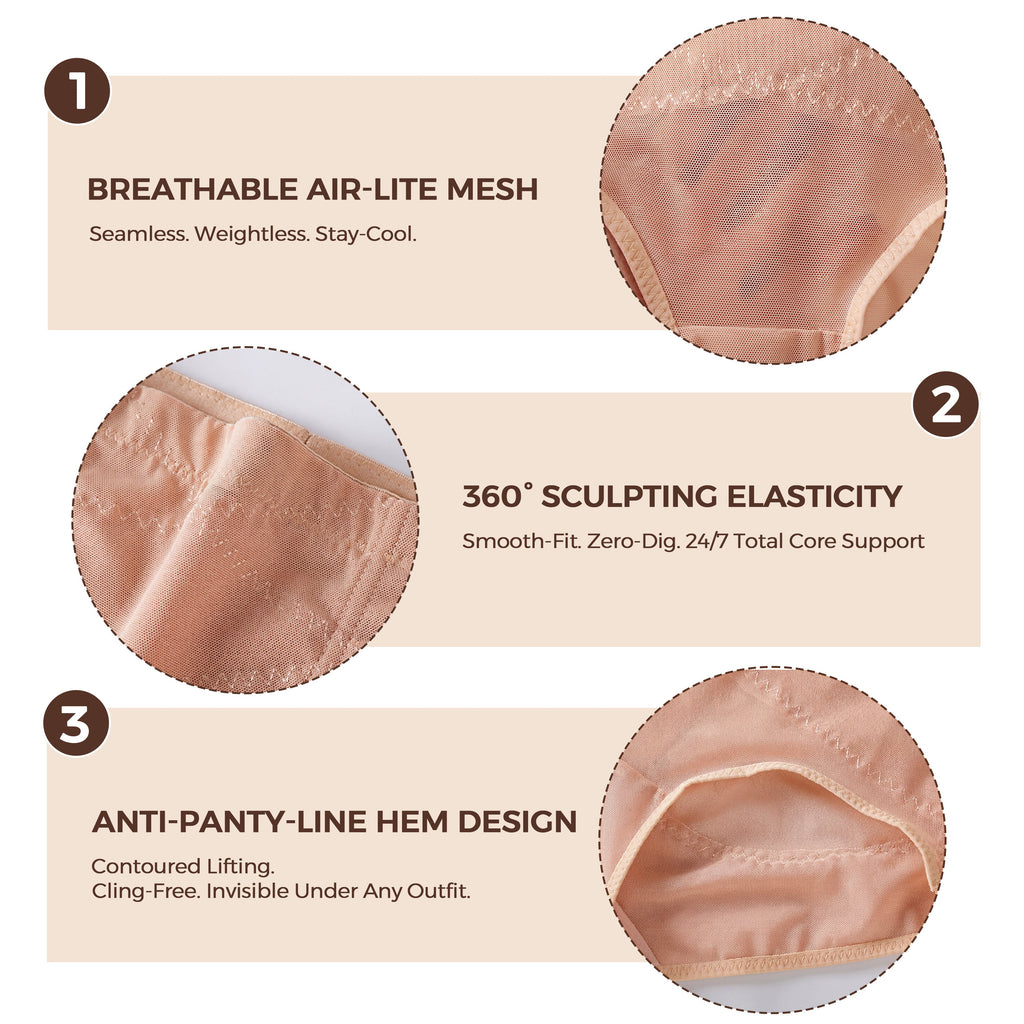 Quinn's™ 3D Sculpt™ High-Waist Tummy Control Shaper – 360° Compression & Booty Lifter
