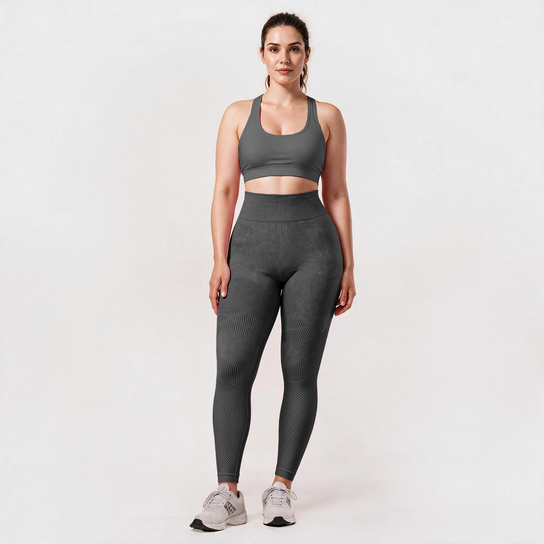 3D CelluSmooth Sand Washed Fabric Ruched Booty-Lifting 7/8 Leggings