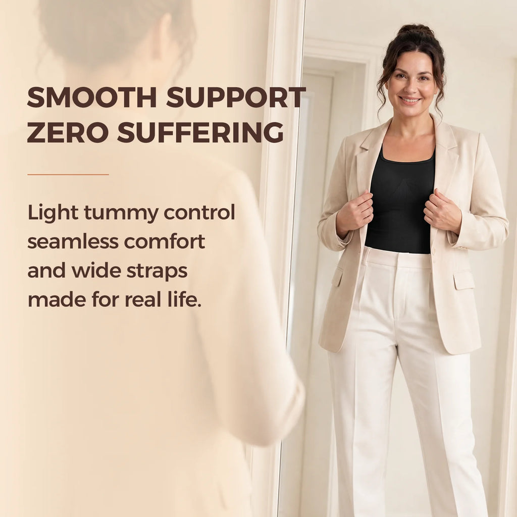 Quinn's™   Wide-Strap Tummy Control Shaping Tank