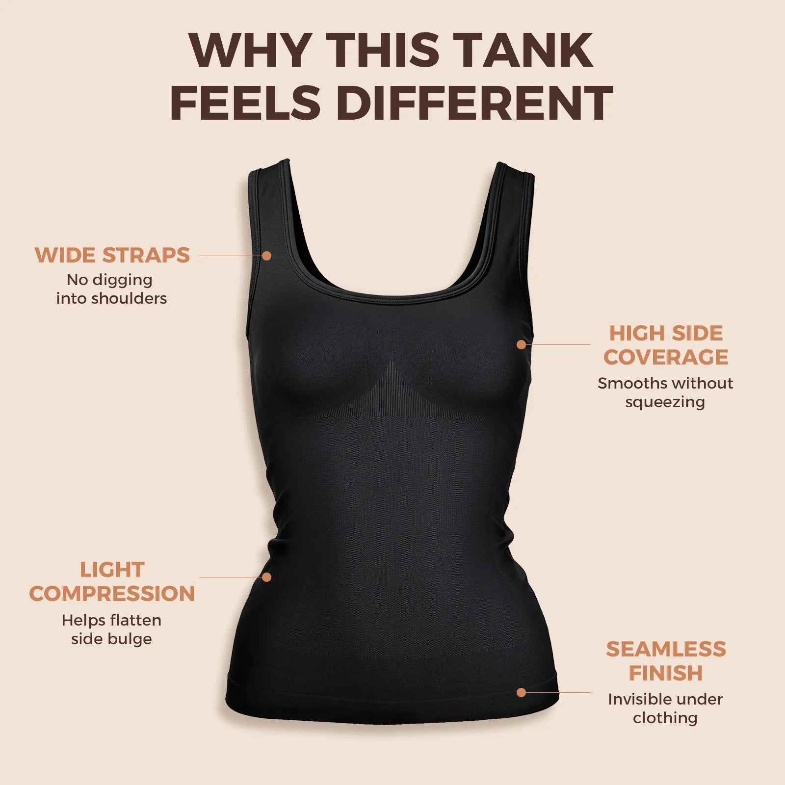 Quinn's™   Wide-Strap Tummy Control Shaping Tank