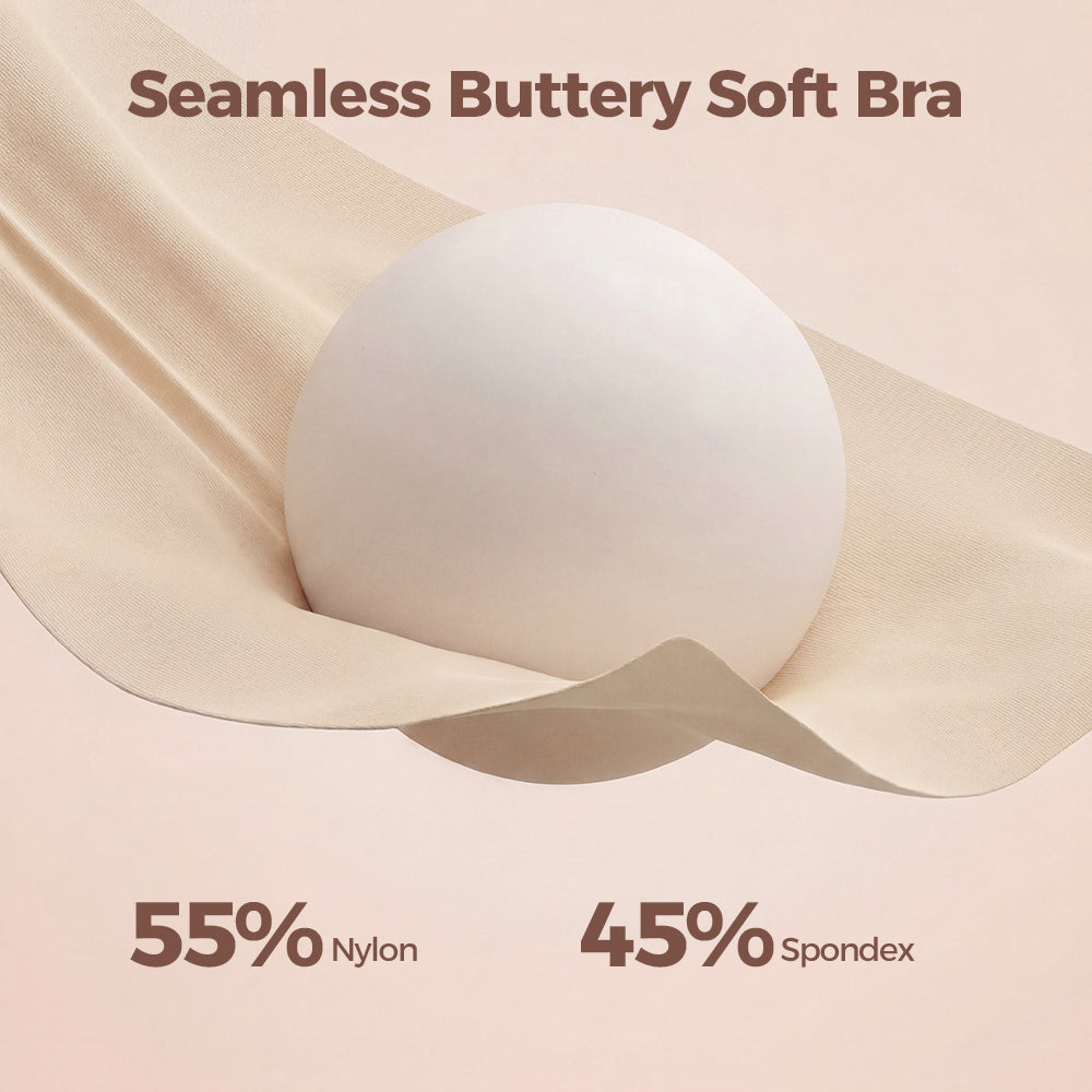 Buttery Soft Seamless Bra, 360° Jelly Support Full Coverage Bra for Fuller Bust