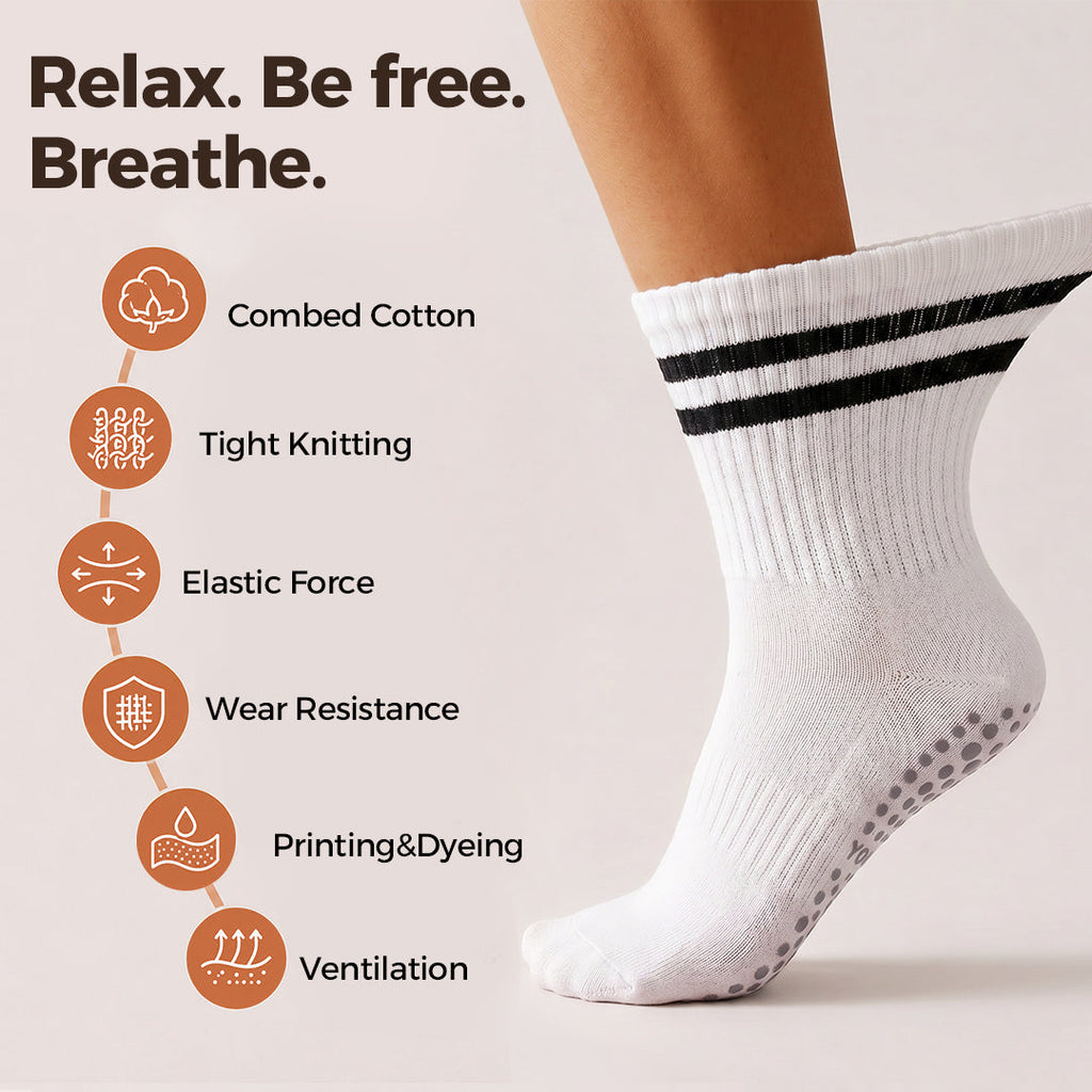 Quinn's™ Standard Grip Socks - （3pcs）Grip harder. Stretch easier. Feel grounded.