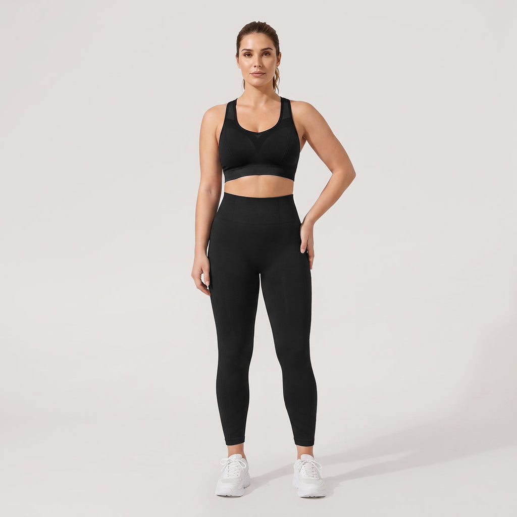 Quinn's™ 3D CelluSmooth Ribbed Ruched Sculpting & Smoothing 7/8 Leggings