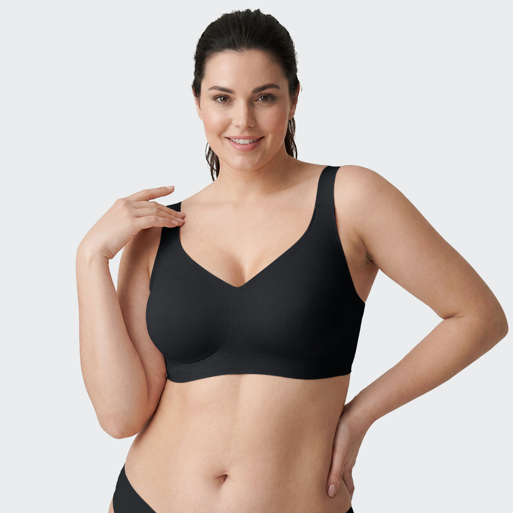 Buttery Soft Seamless Bra, 360° Jelly Support Full Coverage Bra for Fuller Bust