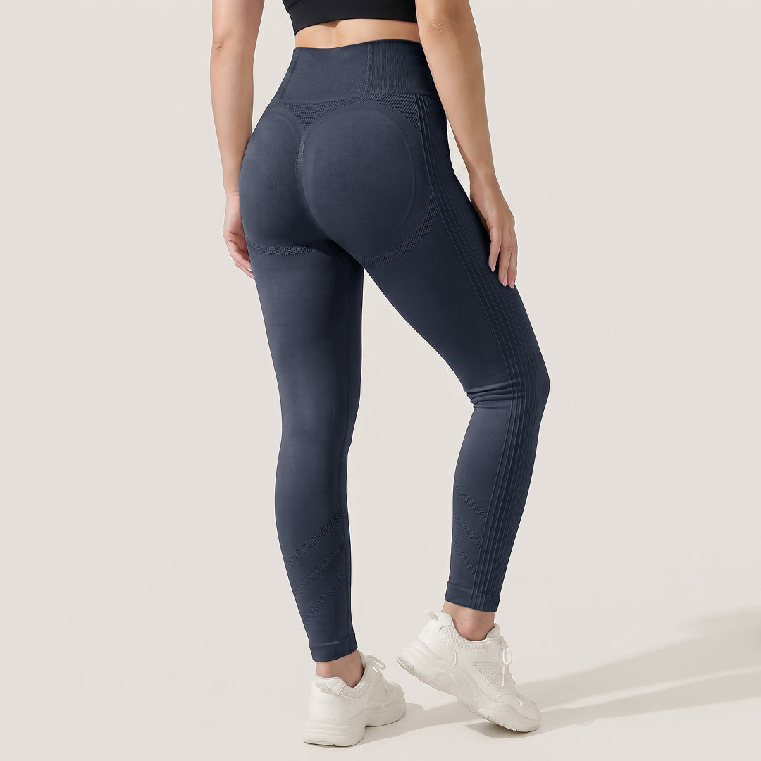 Quinn's™ 3D CelluSmooth Ribbed Ruched Sculpting & Smoothing 7/8 Leggings