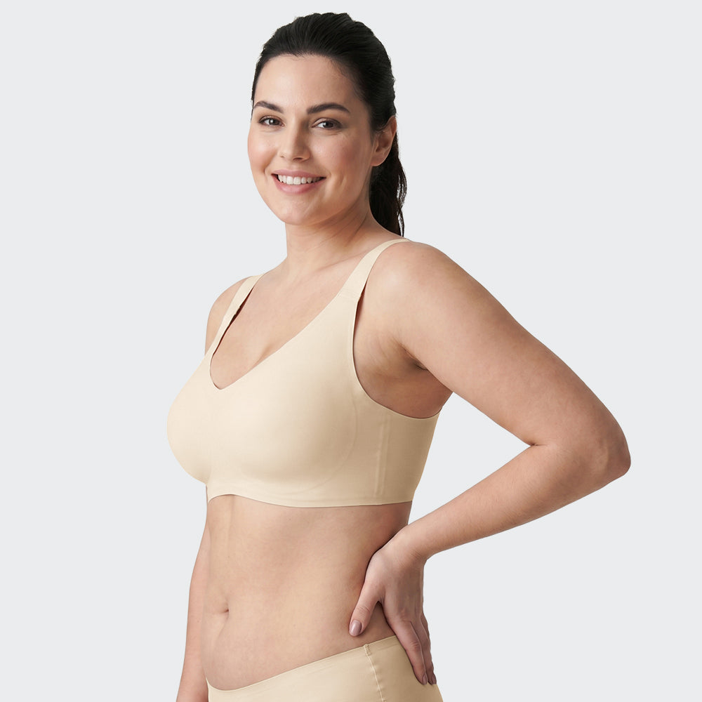 Buttery Soft Seamless Bra, 360° Jelly Support Full Coverage Bra for Fuller Bust