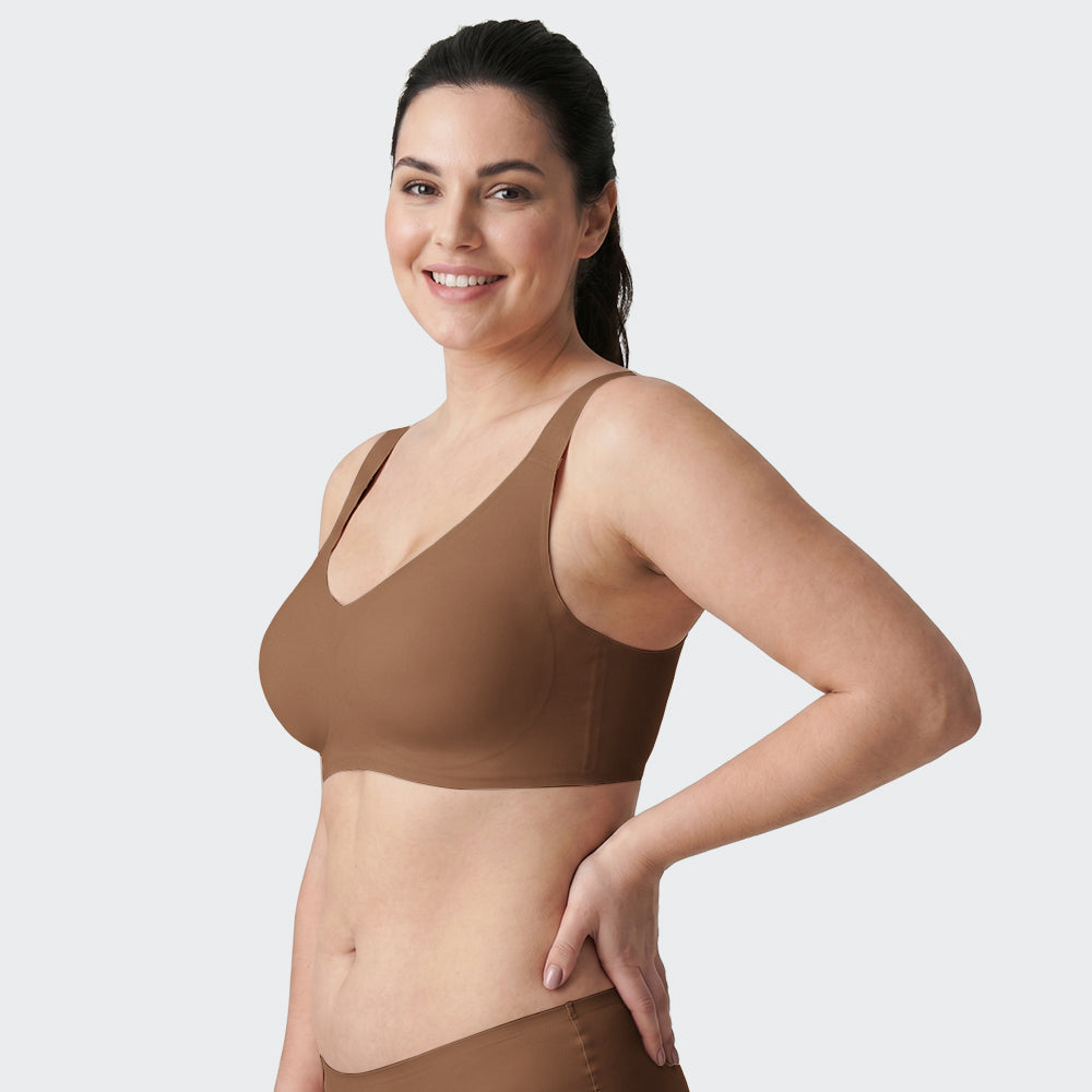 Buttery Soft Seamless Bra, 360° Jelly Support Full Coverage Bra for Fuller Bust