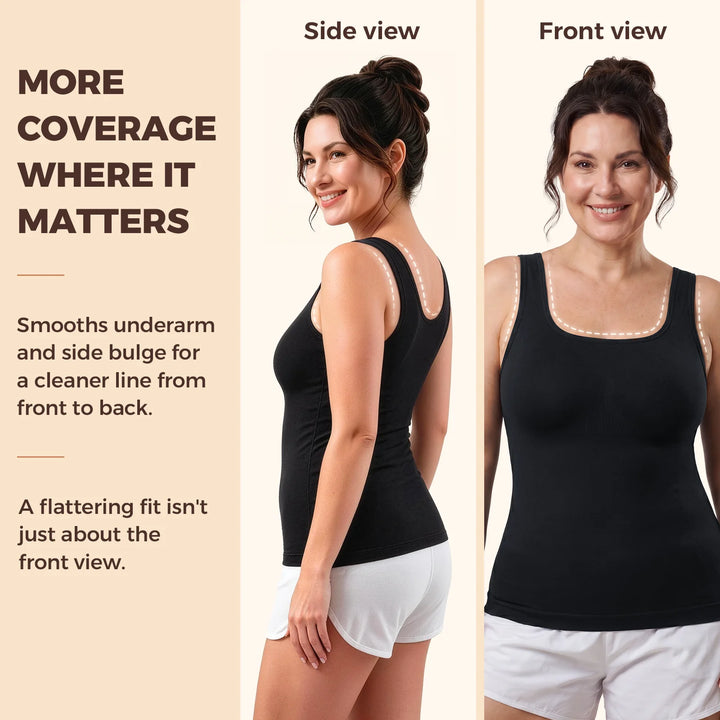 Quinn's™   Wide-Strap Tummy Control Shaping Tank