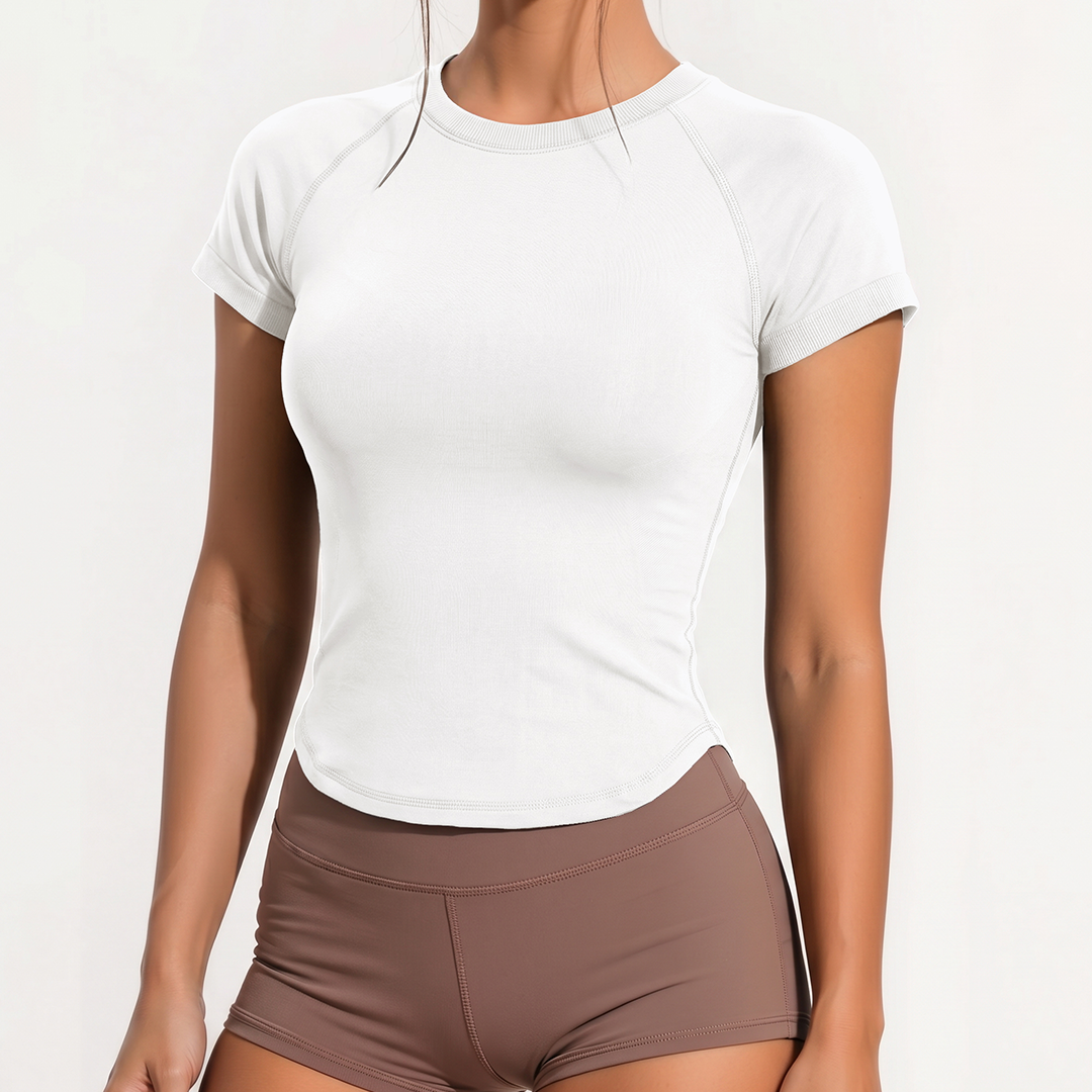 Quinn's™ ShapeFlow Crew Neck Tee | Built for Movement and Designed for Comfort