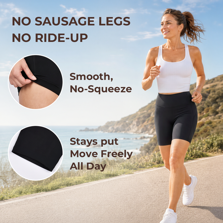 Quinn's™ No-Squeeze" Jelly-Grip 5" Sculpting Shorts (Tummy Smoothing & Anti-Chafe)