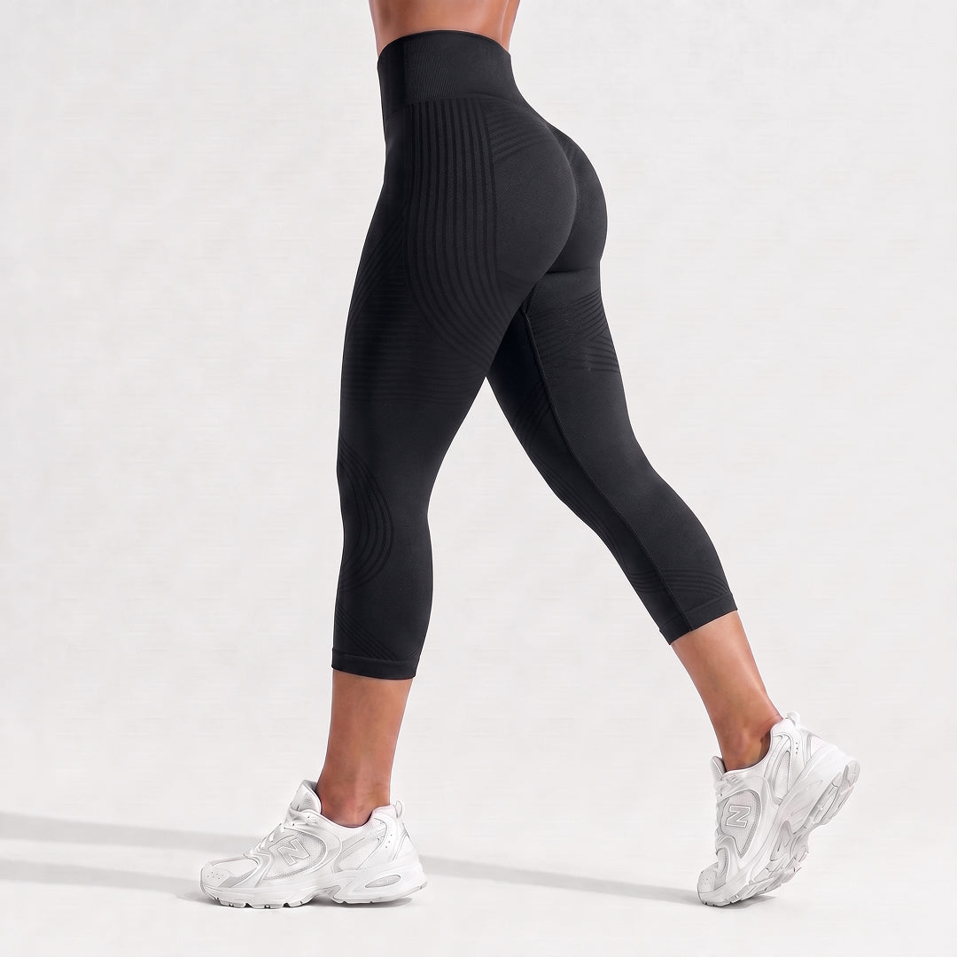 Quinn's™ Ribbed Squat-Proof Capri Leggings