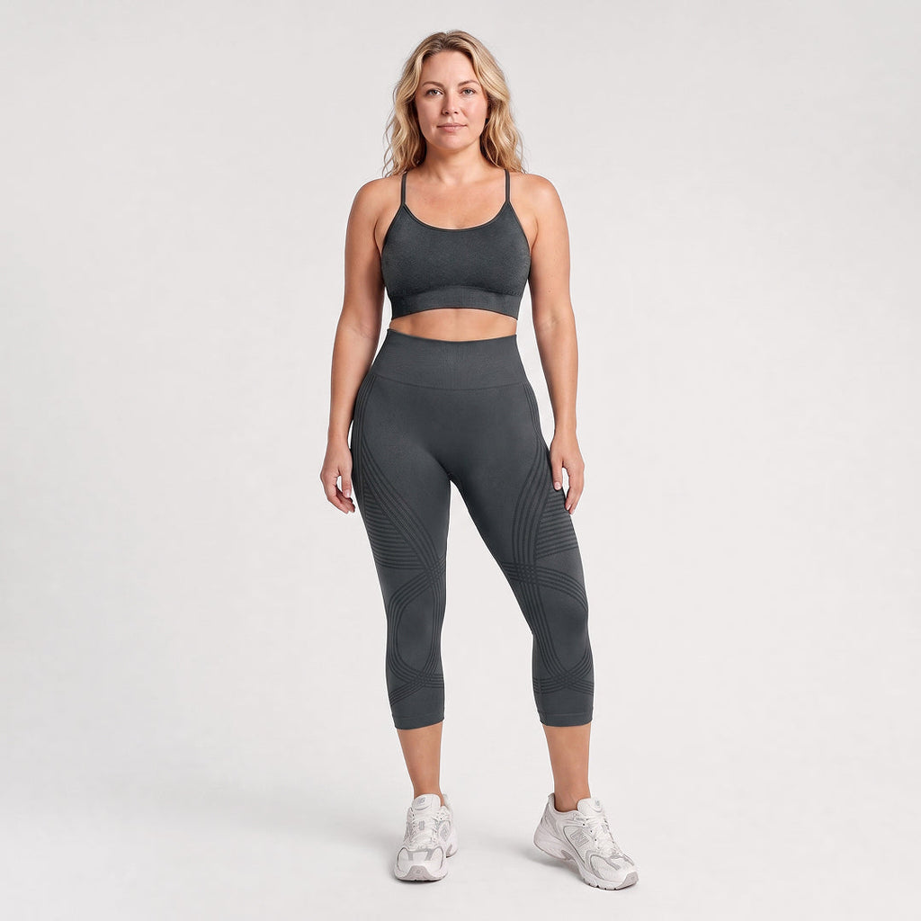 Quinn's™ Ribbed Squat-Proof Capri Leggings