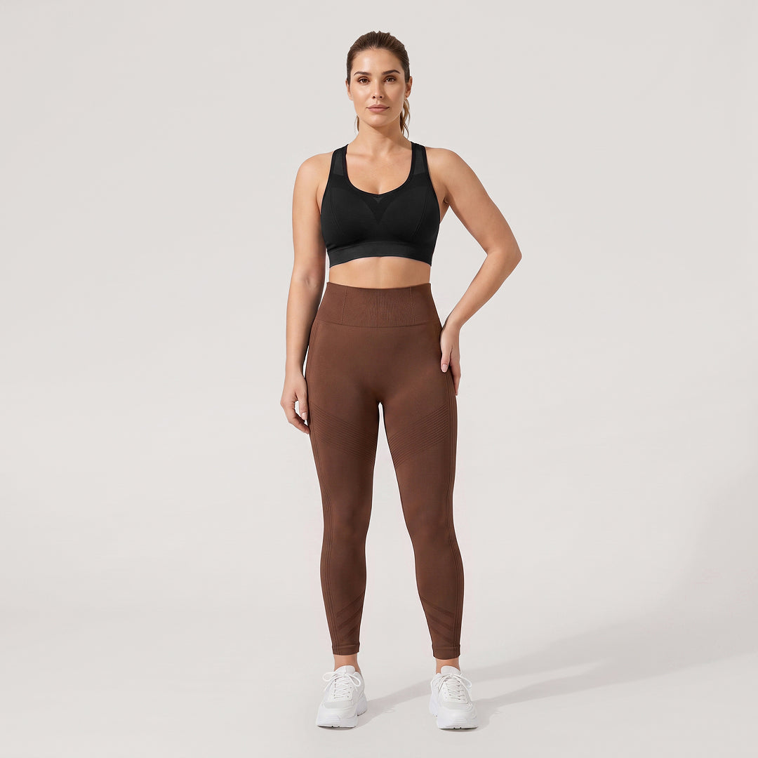 Quinn's™ 3D CelluSmooth Ribbed Ruched Sculpting & Smoothing 7/8 Leggings