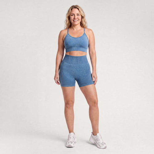 3D CelluSmooth Sand Washed Fabric High-Waisted Tummy-Control Booty Shorts | Quinn's™