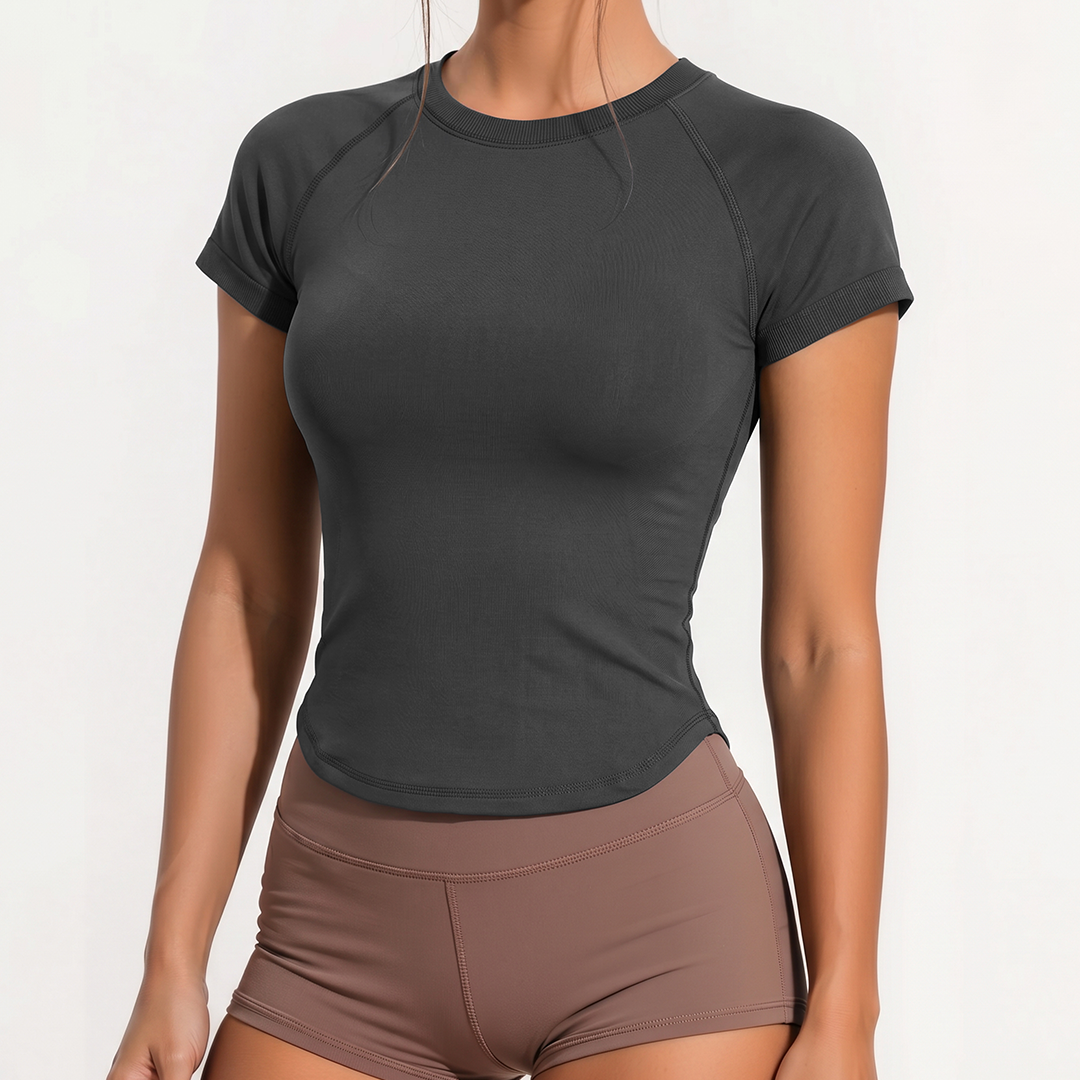 Quinn's™ ShapeFlow Crew Neck Tee | Built for Movement and Designed for Comfort