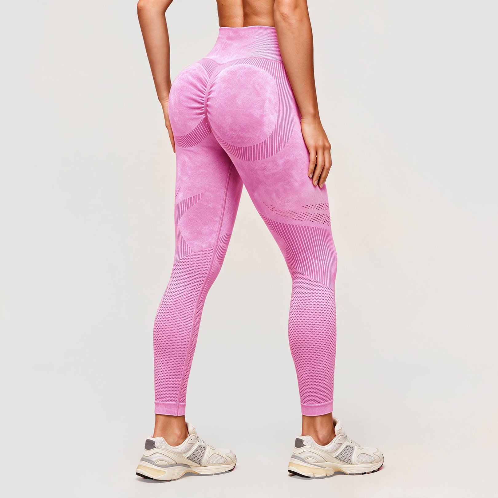 3D CelluSmooth Sand Washed Fabric Ruched Booty-Lifting 7/8 Leggings