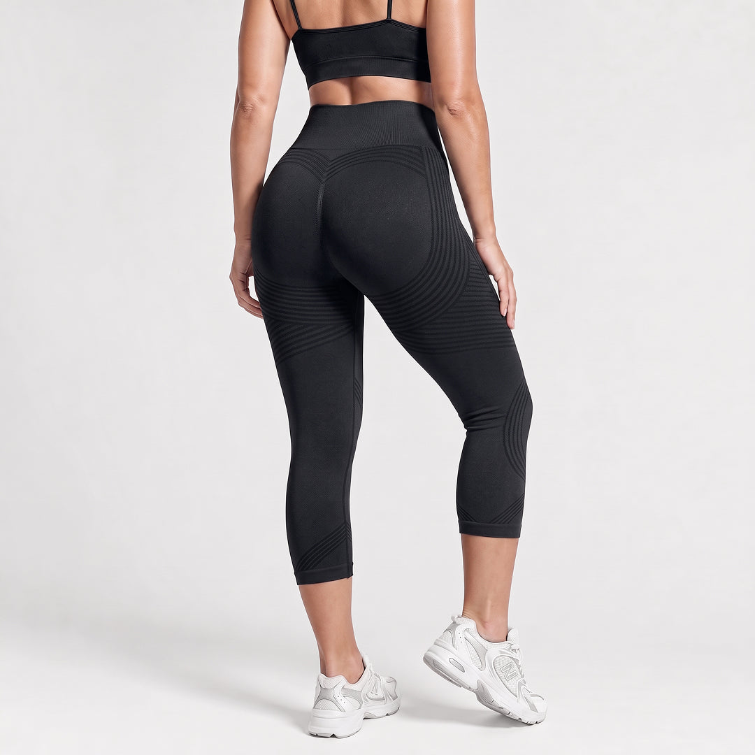 Quinn's™ Ribbed Squat-Proof Capri Leggings