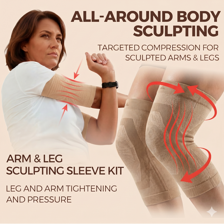 Quinn's™ 3D Compression Ultimate Smooth 2-Piece Set: Arms & Knees