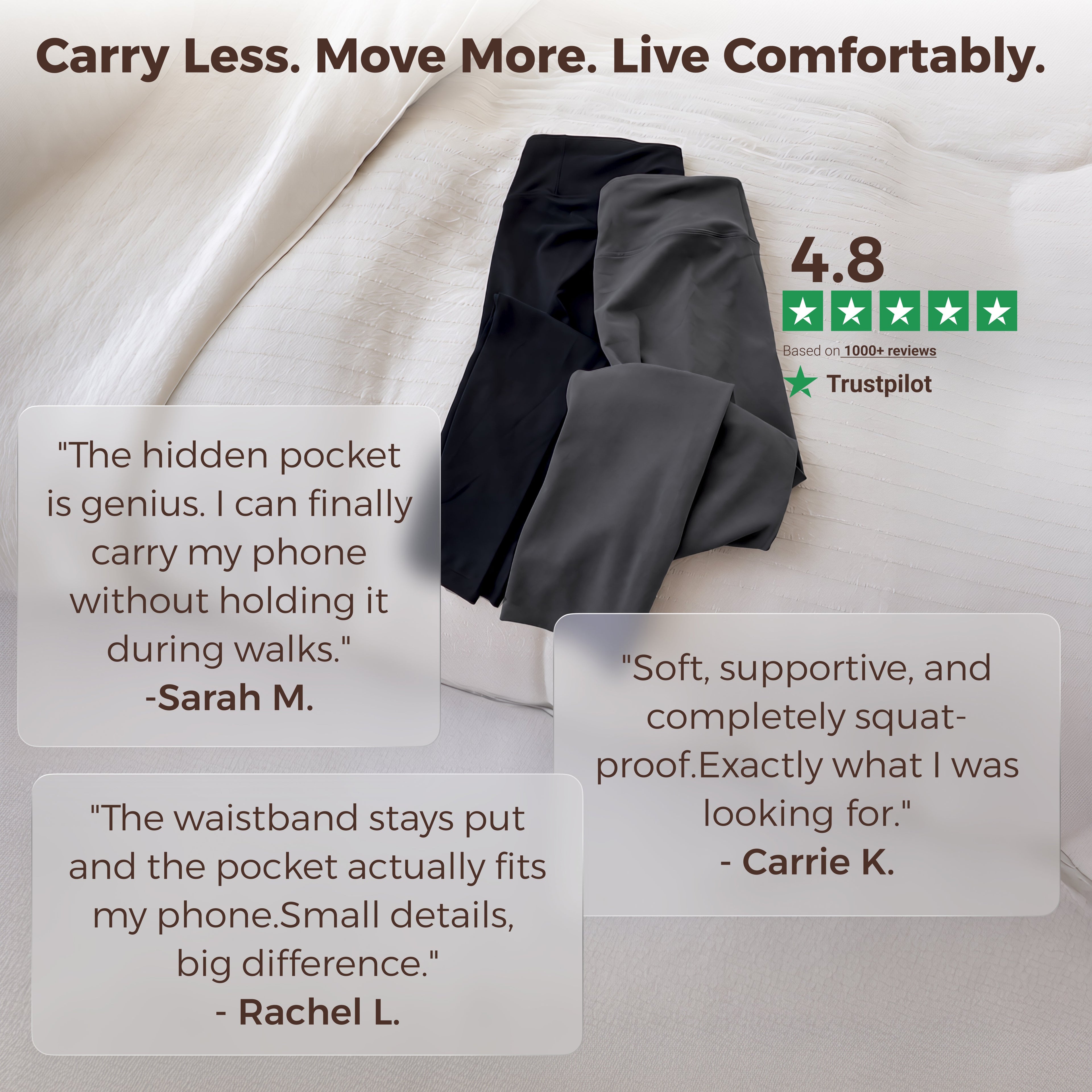 Quinn's™ Hidden Pocket Lifestyle Leggings - Move Freely. Carry Less. Zero Compromise.