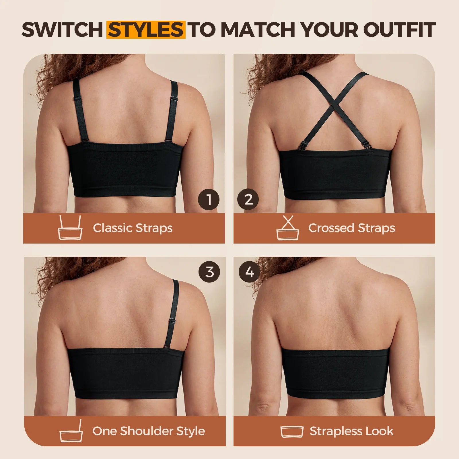 Convertible Bandeau Bra Designed for Everyday Versatile