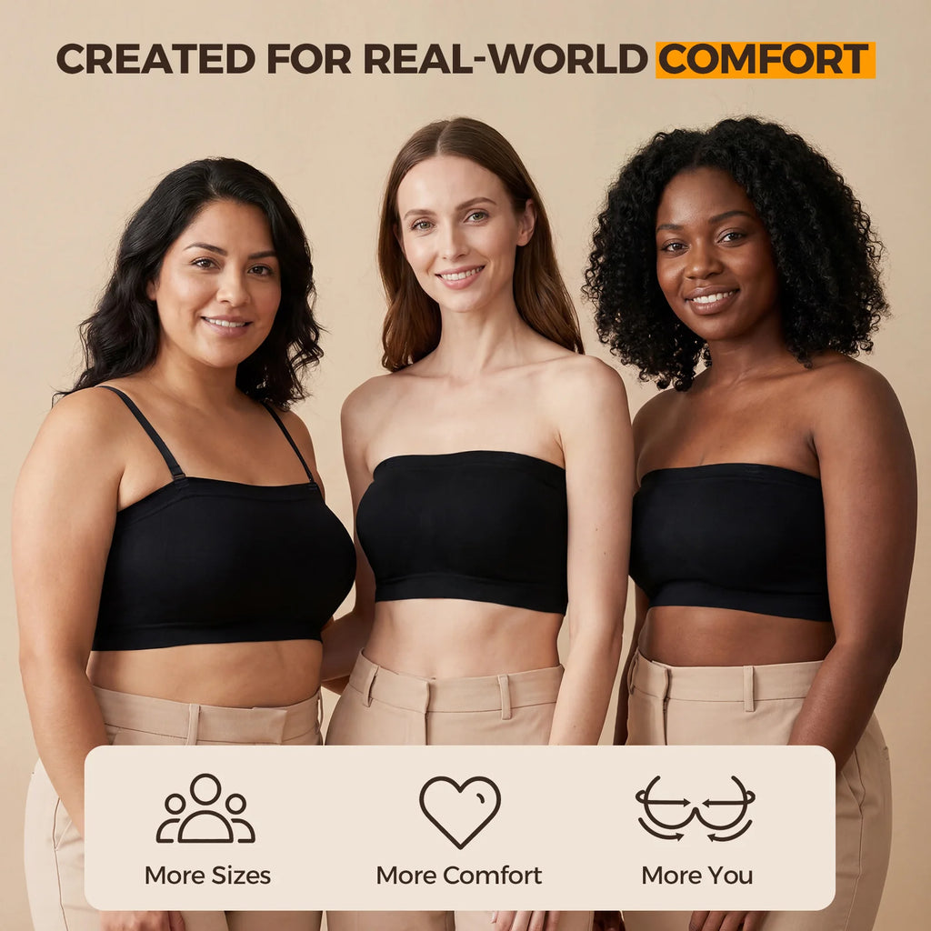 Convertible Bandeau Bra Designed for Everyday Versatile