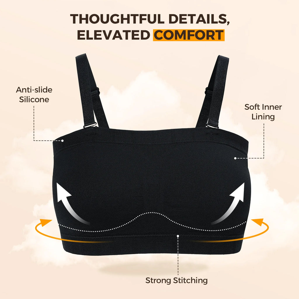 Convertible Bandeau Bra Designed for Everyday Versatile