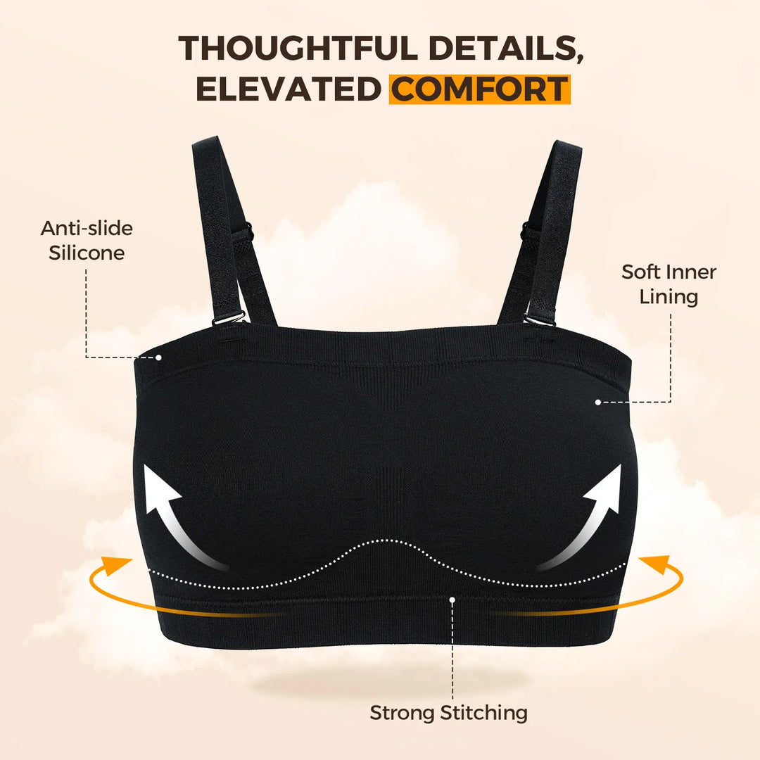 Convertible Bandeau Bra Designed for Everyday Versatile
