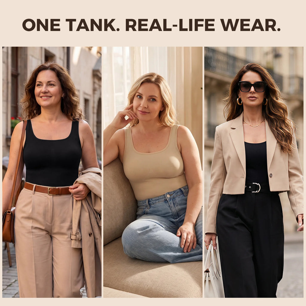 Quinn's™   Wide-Strap Tummy Control Shaping Tank
