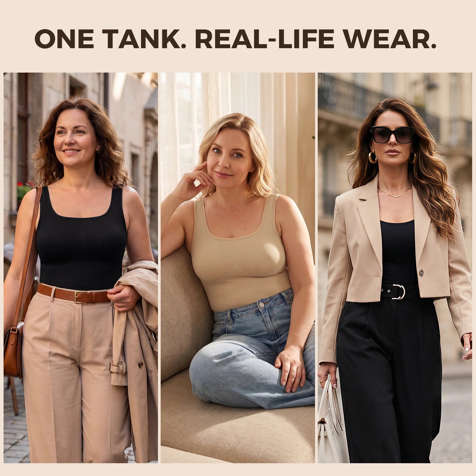 Quinn's™   Wide-Strap Tummy Control Shaping Tank