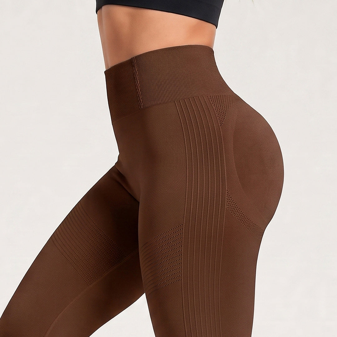 Quinn's™ 3D CelluSmooth Ribbed Ruched Sculpting & Smoothing 7/8 Leggings