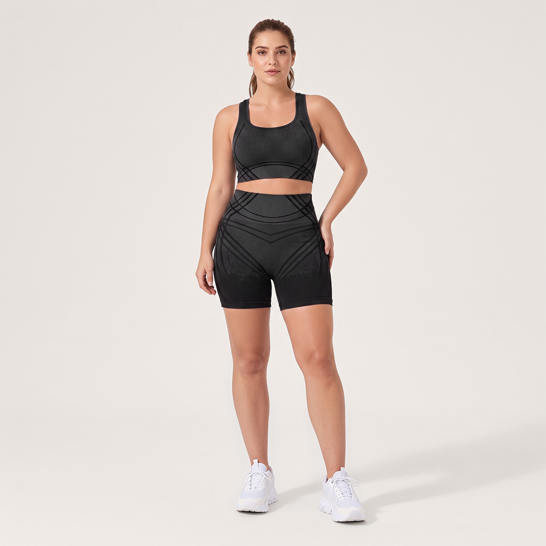 3D CelluSmooth Seamless V-Shape Active Short Set | Quinn's™